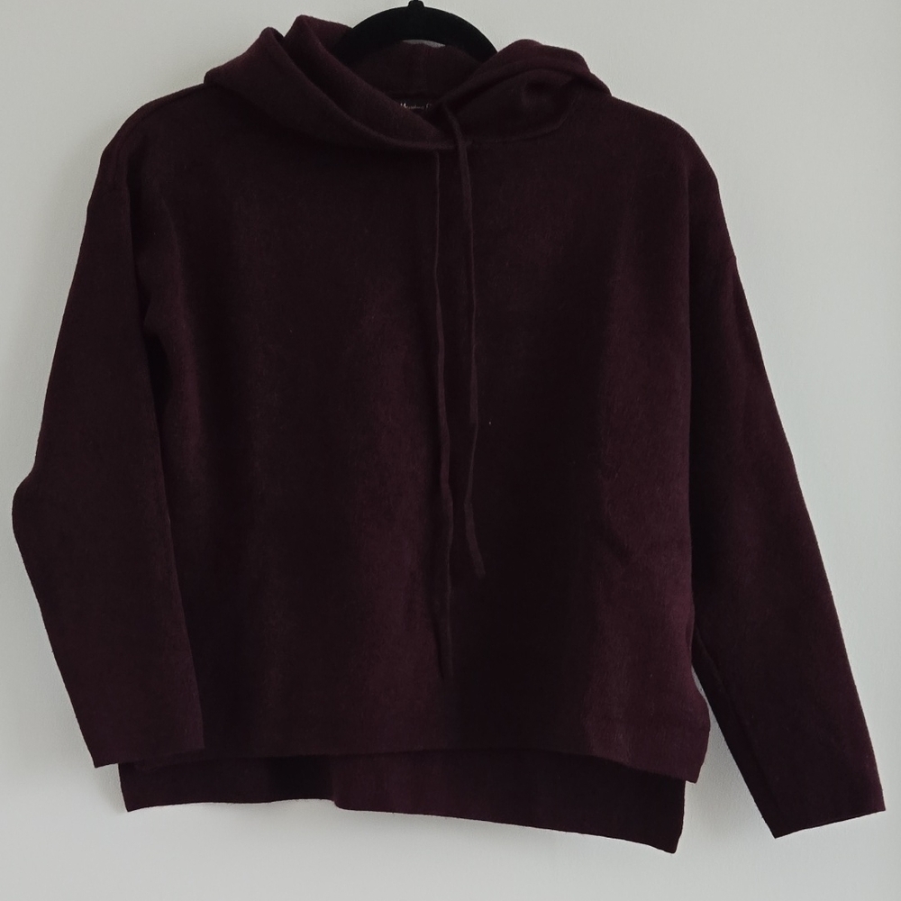 Massimo Dutti Burgundy Hoodie